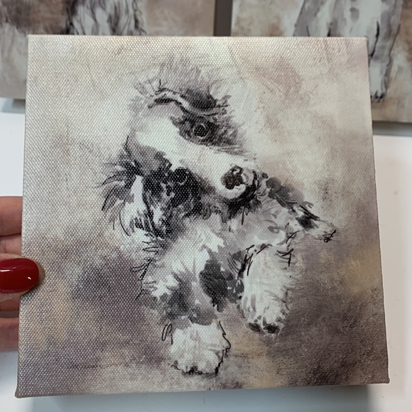 Set of 3 pictures Dog Portraits on Canvas - Picture 5 of 11